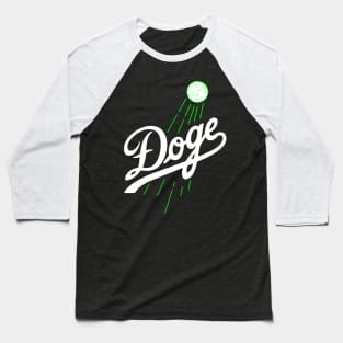 Doge To The Moon Logo Baseball T-Shirt